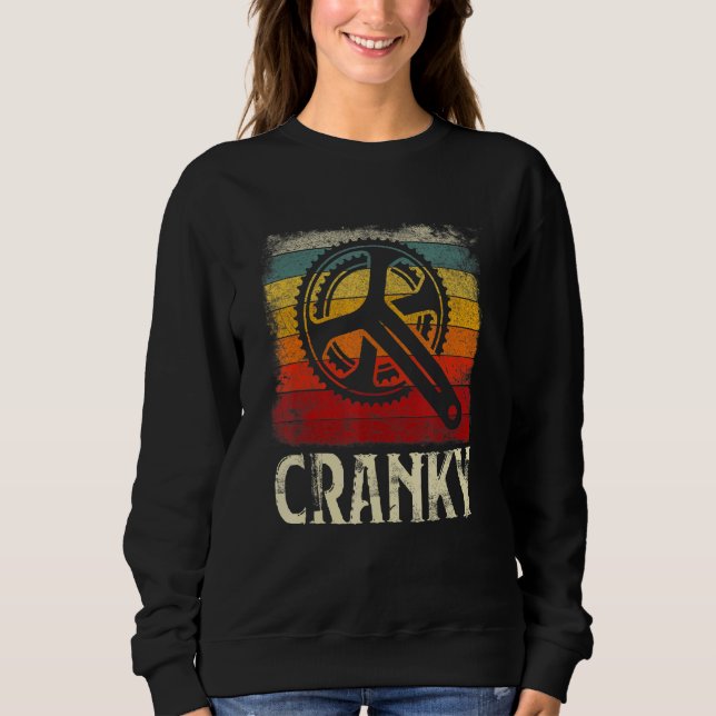 Cranky Vintage Sun Bicycle Cycling Cranky Sweatshirt (Front)