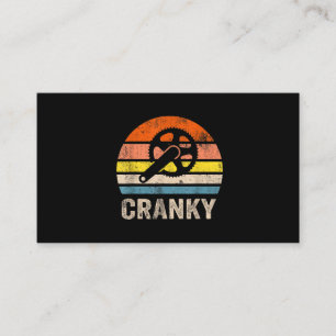 Cranky Vintage Sun Funny Bicycle Lovers Cycling Business Card