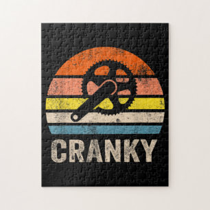 Cranky Vintage Sun Funny Bicycle Lovers Cycling Jigsaw Puzzle
