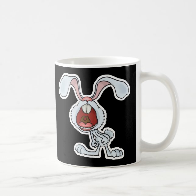 cranky yelling rabbit coffee mug (Right)
