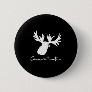 Cranmore Mountain New Hampshire Moose Antlers Ski 6 Cm Round Badge
