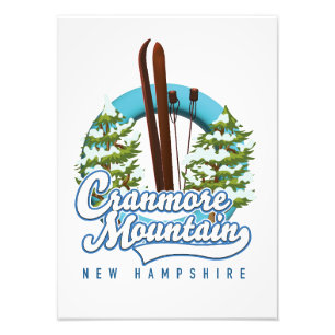 Cranmore Mountain New Hampshire Ski logo Photo Print
