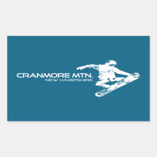 Cranmore Mountain Resort New Hampshire Snowboarder Rectangular Sticker