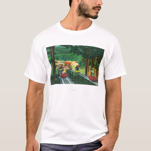 Cranmore Mountain Ski-Mobile in Summertime T-Shirt (Front)