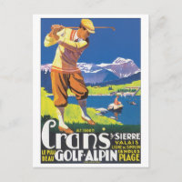 Crans Golf Alpin Travel Poster