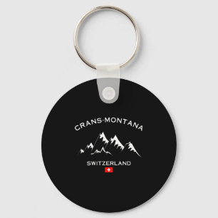 Crans-montana Swiss Alps Alpine Ski Switzerland Sk Key Ring