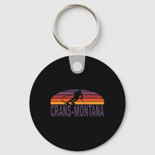 Crans-montana Swiss Alps Switzerland Ski Snowboard Key Ring