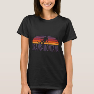 Crans-montana Swiss Alps Switzerland Ski Snowboard T-Shirt