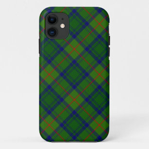 Cranstoun tartan green blue plaid iPhone 11 case