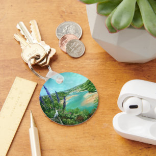 Crantock Bay by the River Gannel Estuary Key Ring