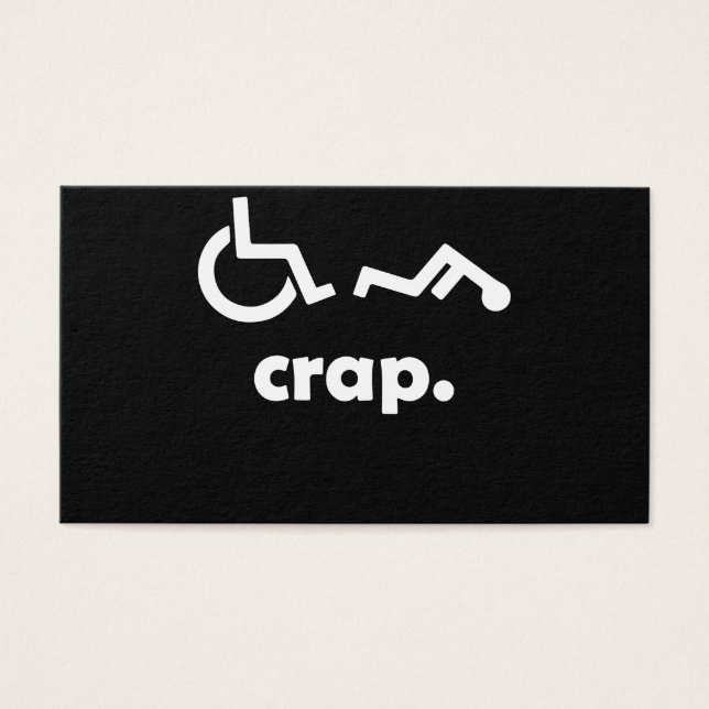 Crap Handicap Funny Wheelchair Tee Disabled Rude O (Front)