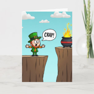Crap Leprechaun Funny Situation Card