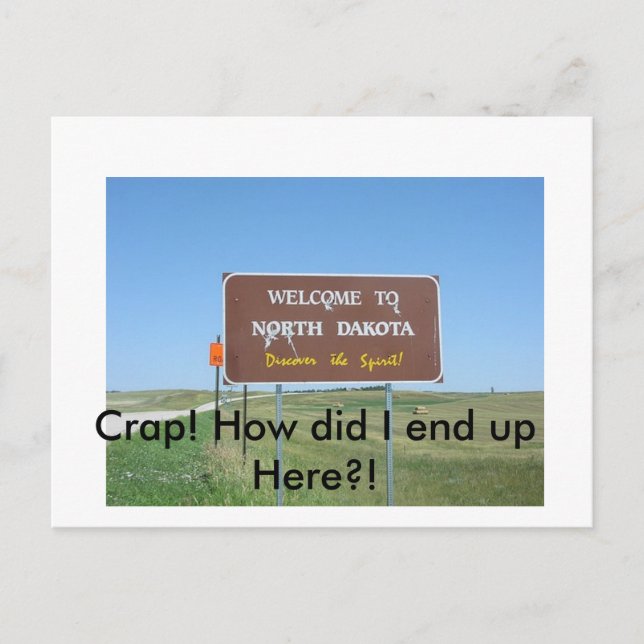 Crap! North Dakota Postcard (Front)