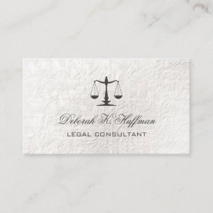 Crape Paper feminine Legal Justice Scale Business Card