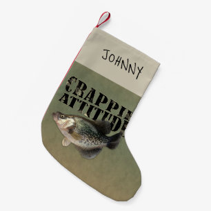 Crappie Attitude Fishing Small Christmas Stocking