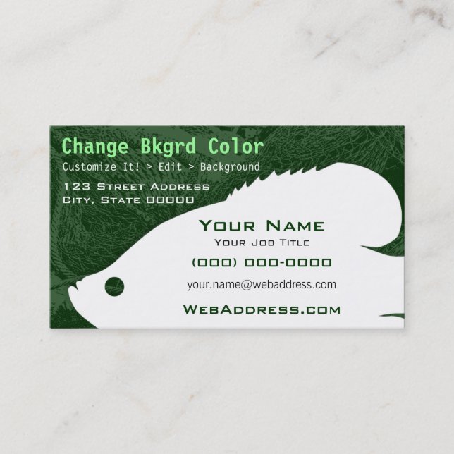 Crappie Fish Business Card (Front)