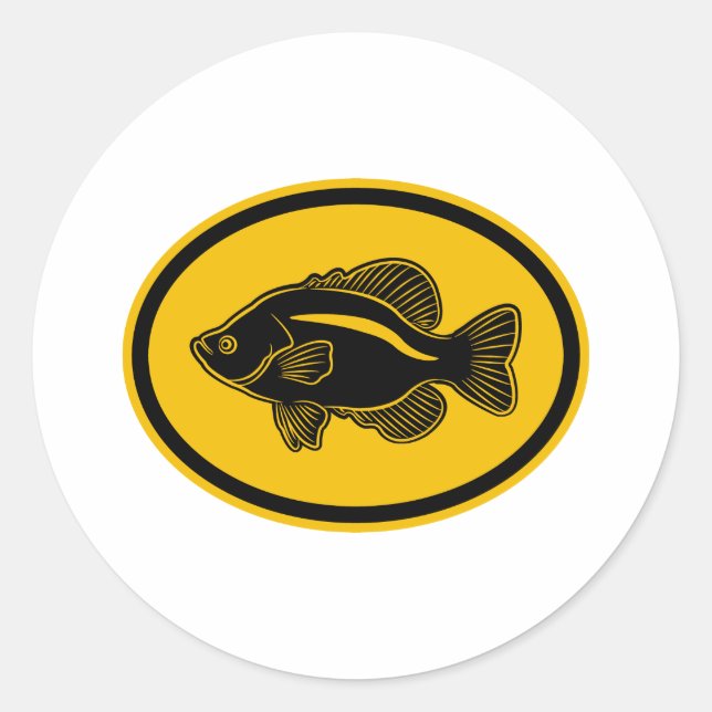 Crappie Fish Classic Round Sticker (Front)