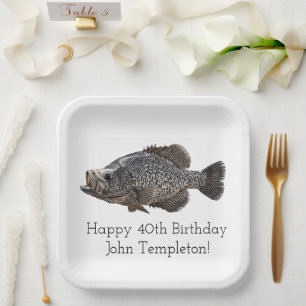 Crappie Fishing Birthday Party  Paper Plate