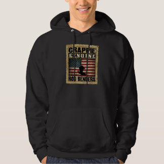 Crappie - "Genuine Rod Benders" Fishing Design Hoodie