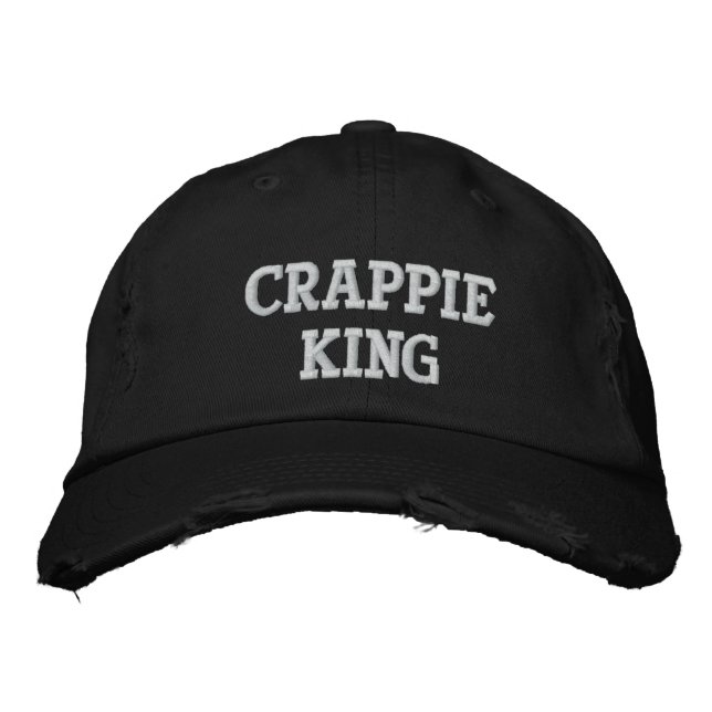 Crappie King - Customisable Embroidered Hat (Front)