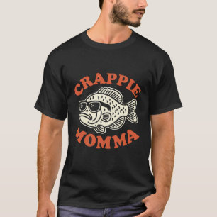 Crappie Momma Retro Fishing T-Shirt