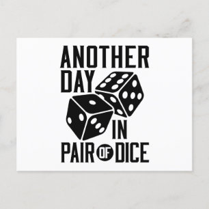 Craps Casino Another Day in Pair of Dice Postcard