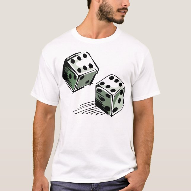 Craps Dice High Roller Gambling T-Shirt (Front)
