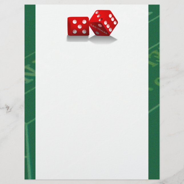 Craps Table With Las Vegas Dice (Front)