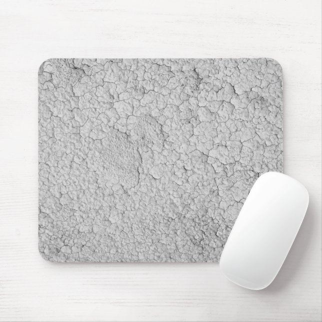 Craquelure Grey Mouse Pad (With Mouse)