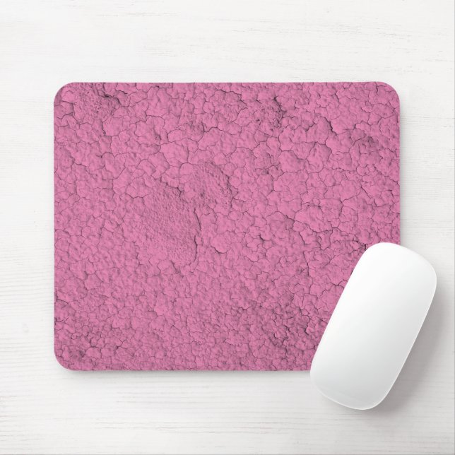 Craquelure Pink Mouse Pad (With Mouse)
