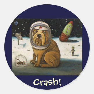 Crash 2  Not Again! Classic Round Sticker