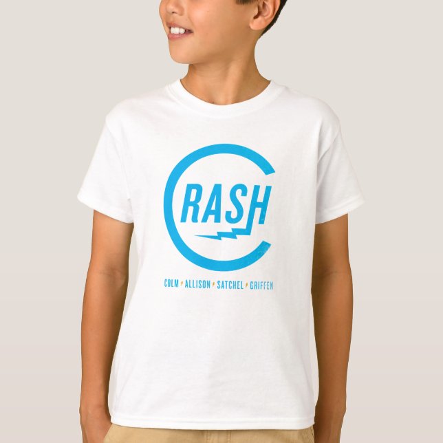 Crash - cyan logo T-Shirt (Front)
