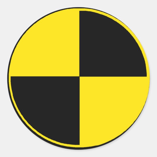 Crash Test Classic Round Sticker (Front)