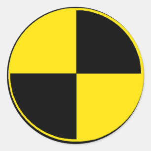 Crash Test Classic Round Sticker