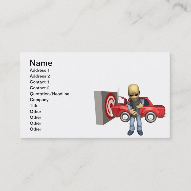 Crash Test Dummy Business Card (Front)