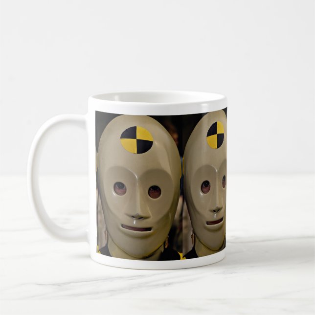 Crash test dummy coffee mug (Left)