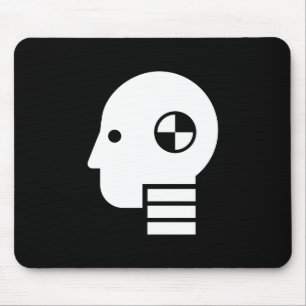 Crash Test Dummy Pictogram Mousepad