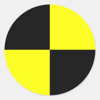 Crash test dummy stickers | black and yellow