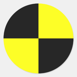 Crash test dummy stickers | black and yellow