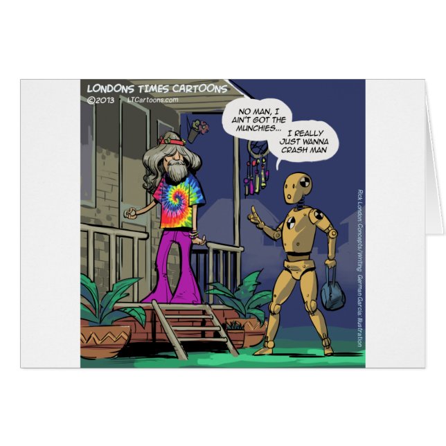 Crash Test Hippie Funny (Front Horizontal)