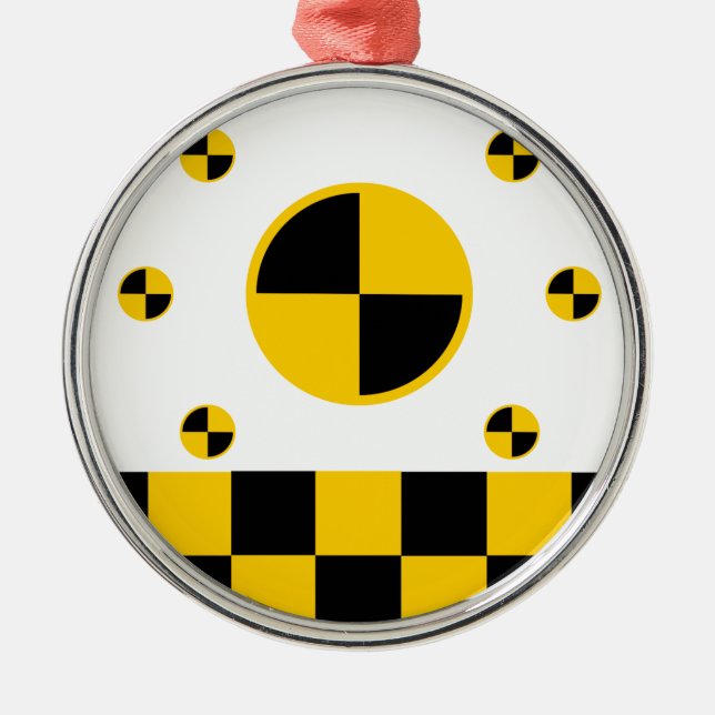 Crash Test Markers Bold Style Metal Tree Decoration (Front)