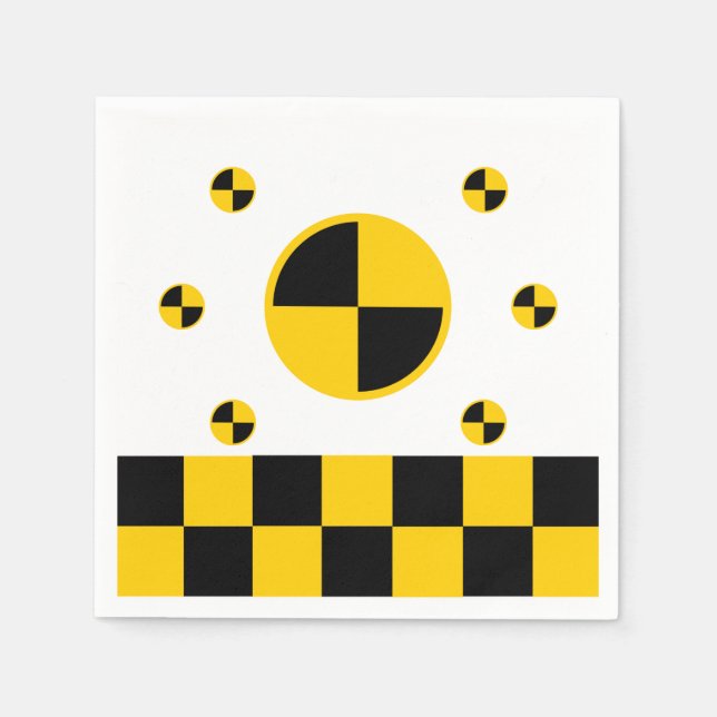 Crash Test Markers Bold Style Napkin (Front)