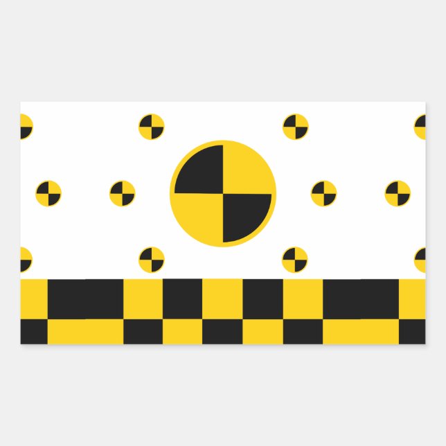 Crash Test Markers Bold Style Rectangular Sticker (Front)