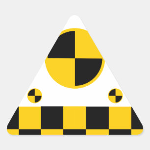 Crash Test Markers Bold Style Triangle Sticker