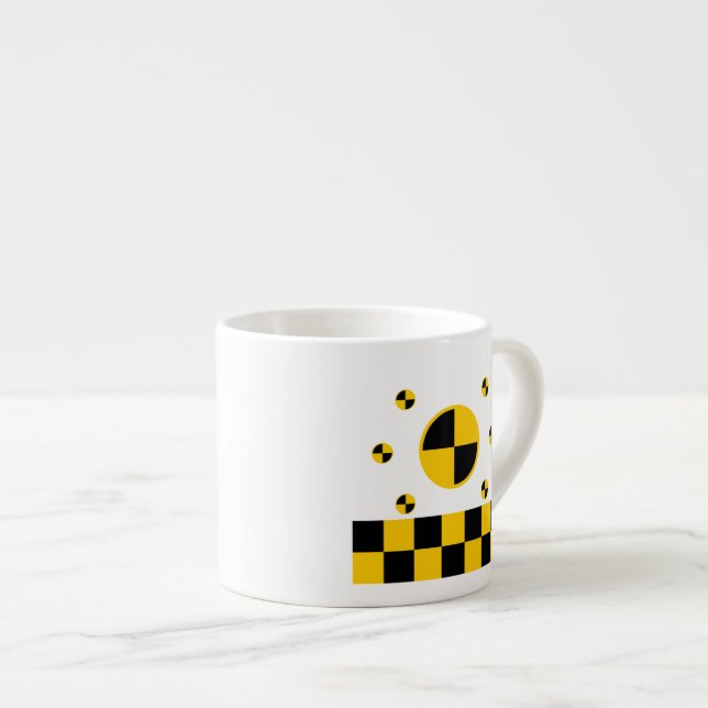 Crash Test Markers Graphics Espresso Cup (Front Right)