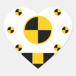Crash Test Markers Heart Sticker