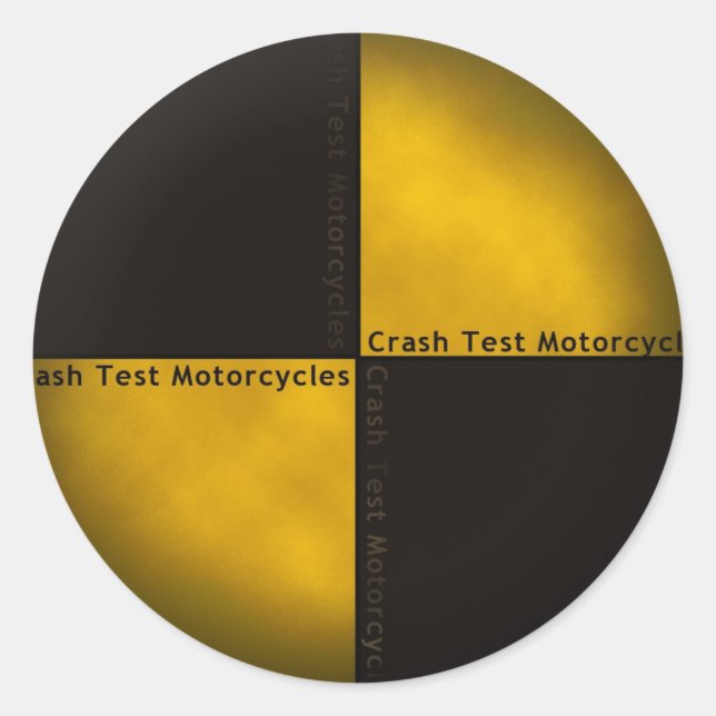 Crash Test Motorcycles Classic Round Sticker (Front)