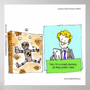 Crash Text Dummy Funny Poster