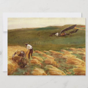 Crashed Aeroplane (by John Singer Sargent) Card