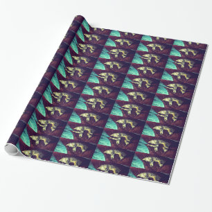 Crashed Out Indigo Wrapping Paper